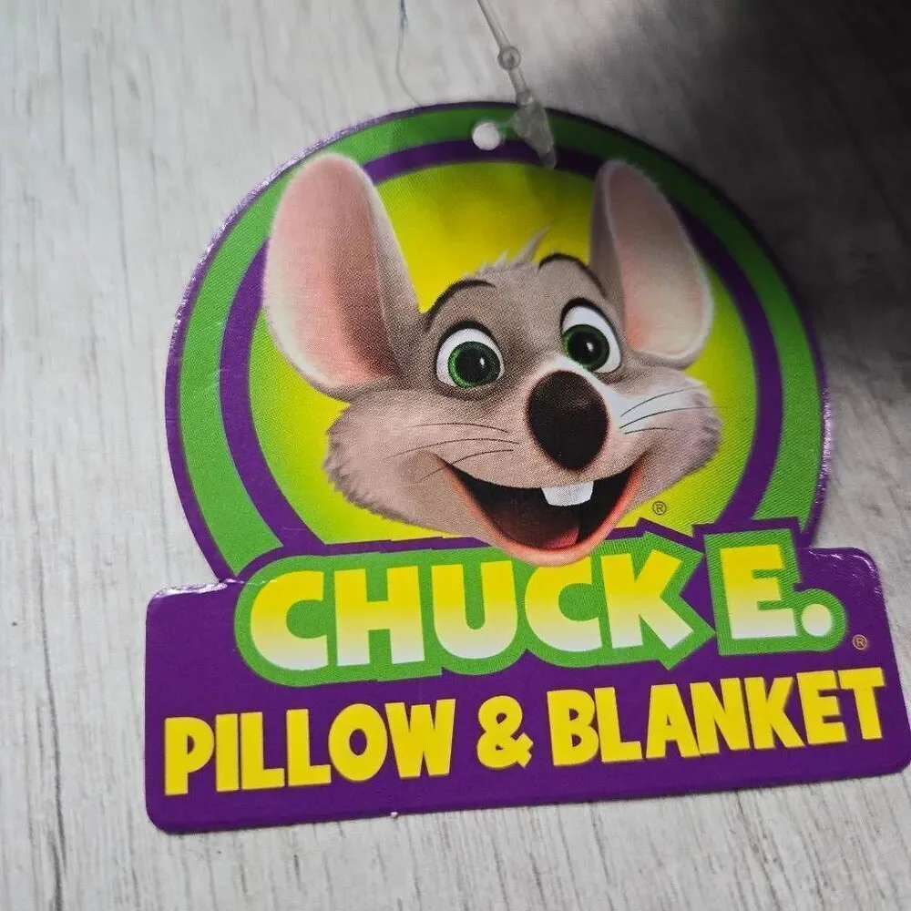 Chuck E Cheese Pillow with Build in throw, accent pillow